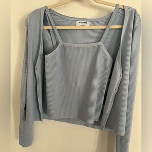 Old Navy Light Blue Sweater and Tank Set